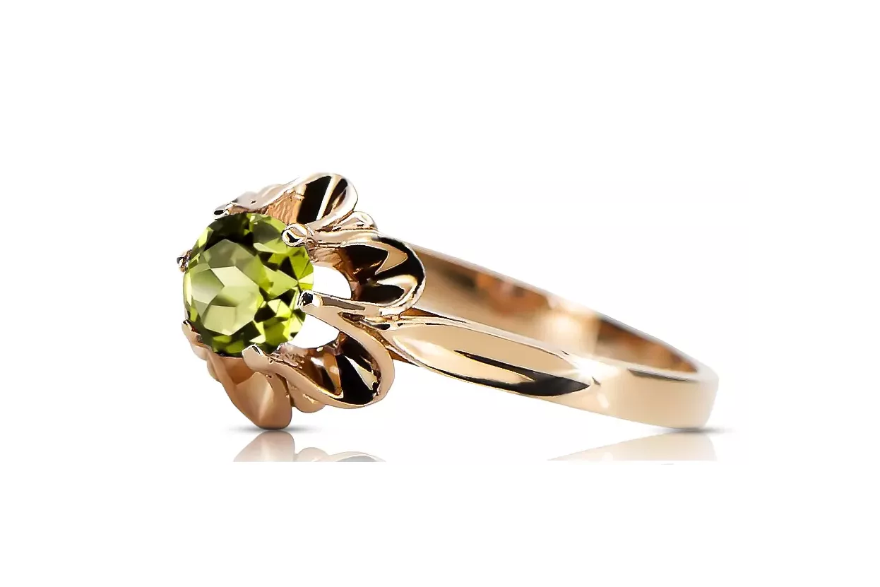 Vintage Jewlery Ring gelb Peridot Original Vintage 14K Rose Gold vrc004r