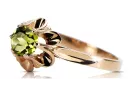 Vintage Jewlery Ring gelb Peridot Original Vintage 14K Rose Gold vrc004r