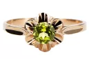 Inel de bijuterii vintage Galben Peridot Original Vintage 14K Aur Roz vrc004r