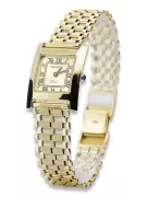 Montre rectangulaire pour femme en or 14 carats lw036ydgb&lbw002y