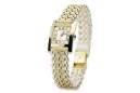 Reloj rectangular para mujer en oro de 14 quilates lw036ydgb&lbw002y