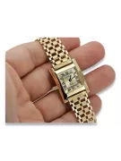 Reloj rectangular para mujer en oro de 14 quilates lw036ydgb&lbw002y