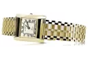 Montre rectangulaire pour femme en or 14 carats lw036ydgb&lbw002y