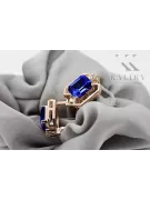 Diamants saphir Vintage Boucles d'oreilles artisanat Original 14K Rose Gold vec020r