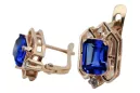 Diamants saphir Vintage Boucles d'oreilles artisanat Original 14K Rose Gold vec020r