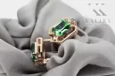 Diamants émeraudes Vintage Boucles d'oreilles artisanat Original 14K Rose Gold vec020r