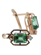 Emerald Diamanten Vintage Ohrringe Handwerk Original 14K Rose Gold vec020r