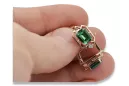 Изумрудени диаманти Винтидж обеци изработка Оригинално 14K розово злато vec020r