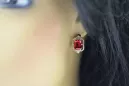 Diamantes de Ruby Pendientes vintage artesanía Original 14K Rose Gold vec020r