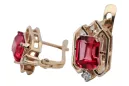 Ruby Diamanten Vintage Ohrringe Handwerk Original 14K Rose Gold vec020r