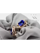 Diamants saphir Vintage Boucles d'oreilles artisanat Original 14K Rose Gold vec020r
