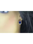 Diamante safir Vintage Cercei artizanal Original 14K Aur Roz vec020r