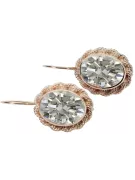 Originales Vintage-Roségold aus 14 Karat Zirkon Ohrringe Vintage Handwerk vec007r