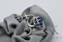 Vintage 925 Silver sapphire earrings vec079s Vintage