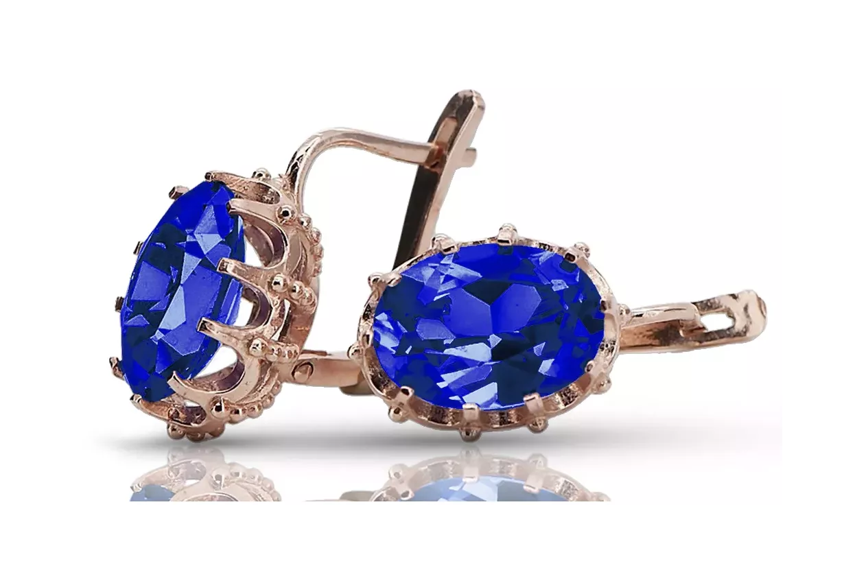 Винтидж розово розово 14k 585 злато александрит сапфир vec079 Винтидж