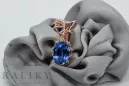 Vintage kolczyki z różowego czerwonego 14k złota 585 z szafirem vec079 Vintage Vintage kolczyki z różowego czerwonego 14k złota 585 z szafirem vec079 Vintage