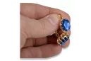 Vintage kolczyki z różowego czerwonego 14k złota 585 z szafirem vec079 Vintage Vintage kolczyki z różowego czerwonego 14k złota 585 z szafirem vec079 Vintage