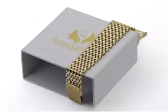 Yellow 14k gold 585 watch style bracelet cob004y