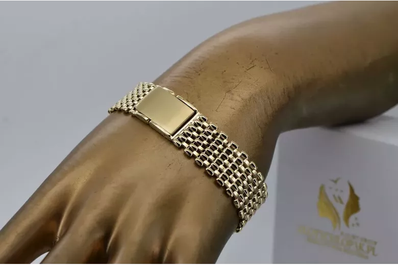 Yellow rose gold bracelet ★ russiangold.com ★ Gold 585 333 Low price