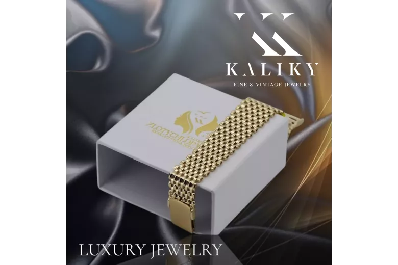 Yellow rose gold bracelet ★ russiangold.com ★ Gold 585 333 Low price