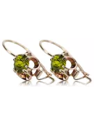 Original vintage din aur roz de 14k Peridot galben Cercei Stil Vintage vec035r