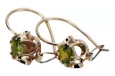 Original Vintage 14K Rose Gold Yellow Peridot Earrings Vintage Jewlery vec035r