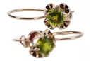 Original vintage din aur roz de 14k Peridot galben Cercei Stil Vintage vec035r