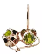 Original vintage din aur roz de 14k Peridot galben Cercei Stil Vintage vec035r
