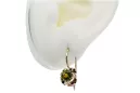 Original Vintage 14K Rose Gold Yellow Peridot Earrings Vintage Jewlery vec035r