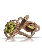 Cercei din aur peridot sovietic rusesc roz roz 14k 585 vec033