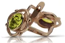Cercei din aur peridot sovietic rusesc roz roz 14k 585 vec033 Cercei din aur peridot sovietic rusesc roz roz 14k 585 vec033