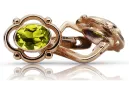 Cercei din aur peridot sovietic rusesc roz roz 14k 585 vec033 Cercei din aur peridot sovietic rusesc roz roz 14k 585 vec033