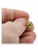 Cercei din aur peridot sovietic rusesc roz roz 14k 585 vec033