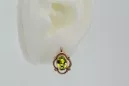 Cercei din aur peridot sovietic rusesc roz roz 14k 585 vec033 Cercei din aur peridot sovietic rusesc roz roz 14k 585 vec033