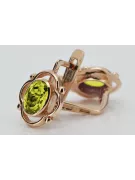 Cercei din aur peridot sovietic rusesc roz roz 14k 585 vec033