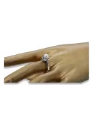 Russische Rose Sowjetische Rosa UdSSR rot 585 583 Gold Perlenring