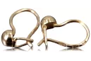 Russische Rose Rosa Sowjetische 14k 585 Gold UdSSR Vintage Kugel Ohrringe ven296