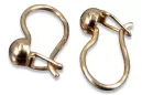 Russische Rose Rosa Sowjetische 14k 585 Gold UdSSR Vintage Kugel Ohrringe ven296