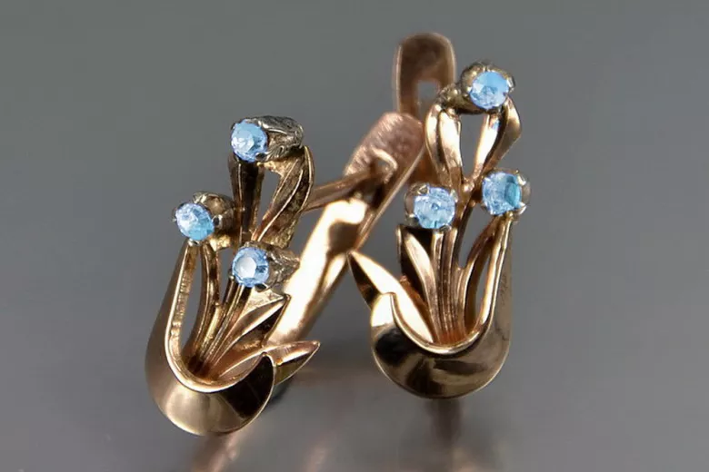 Ruso soviético rosa rosa 14k 585 pendientes de oro vec180 alejandrita rubí esmeralda zafiro ... Ruso soviético rosa rosa 14k 585 pendientes de oro vec180 alejandrita rubí esmeralda zafiro ...