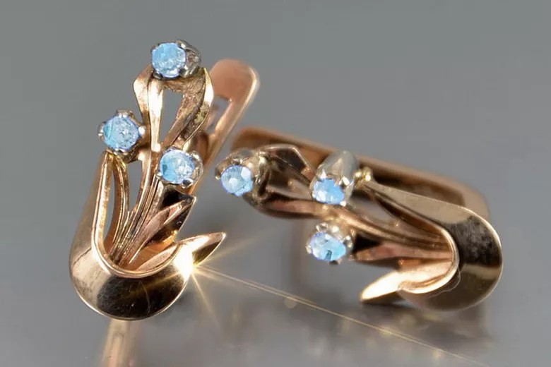 Ruso soviético rosa rosa 14k 585 pendientes de oro vec180 alejandrita rubí esmeralda zafiro ... Ruso soviético rosa rosa 14k 585 pendientes de oro vec180 alejandrita rubí esmeralda zafiro ...
