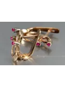 Boucles d’oreilles en or rose soviétique russe 14k 585 vec180 alexandrite rubis émeraude saphir ...