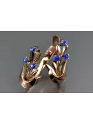 Boucles d’oreilles en or rose soviétique russe 14k 585 vec180 alexandrite rubis émeraude saphir ...