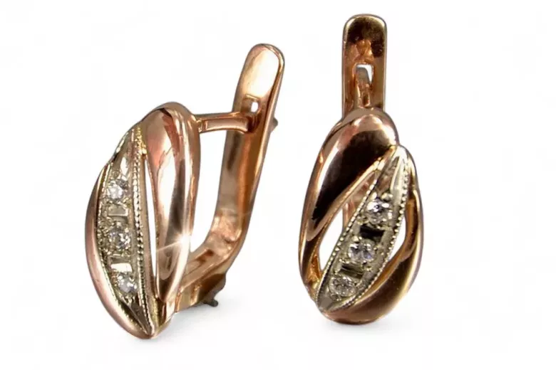 Boucles d’oreilles en or rose soviétique russe 14k 585 vec181 alexandrite rubis émeraude saphir ... Boucles d’oreilles en or rose soviétique russe 14k 585 vec181 alexandrite rubis émeraude saphir ...