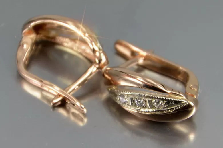 Boucles d’oreilles en or rose soviétique russe 14k 585 vec181 alexandrite rubis émeraude saphir ... Boucles d’oreilles en or rose soviétique russe 14k 585 vec181 alexandrite rubis émeraude saphir ...