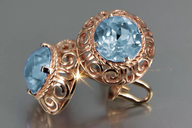 Ruso soviético rosa rosa 14k 585 pendientes de oro vec183 alejandrita rubí esmeralda zafiro ... Ruso soviético rosa rosa 14k 585 pendientes de oro vec183 alejandrita rubí esmeralda zafiro ...