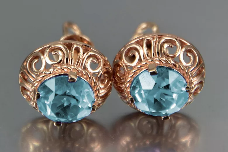 Ruso soviético rosa rosa 14k 585 pendientes de oro vec183 alejandrita rubí esmeralda zafiro ... Ruso soviético rosa rosa 14k 585 pendientes de oro vec183 alejandrita rubí esmeralda zafiro ...