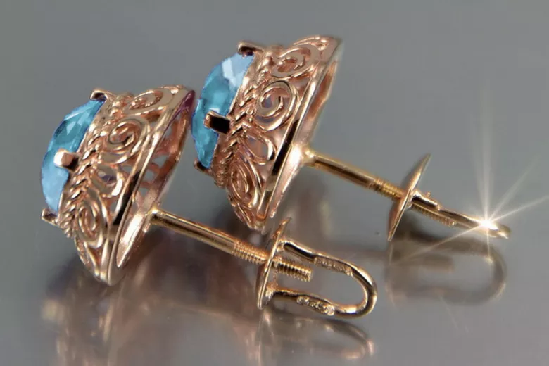 Ruso soviético rosa rosa 14k 585 pendientes de oro vec183 alejandrita rubí esmeralda zafiro ... Ruso soviético rosa rosa 14k 585 pendientes de oro vec183 alejandrita rubí esmeralda zafiro ...