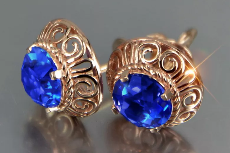 Ruso soviético rosa rosa 14k 585 pendientes de oro vec183 alejandrita rubí esmeralda zafiro ... Ruso soviético rosa rosa 14k 585 pendientes de oro vec183 alejandrita rubí esmeralda zafiro ...