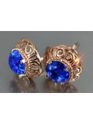 Ruso soviético rosa rosa 14k 585 pendientes de oro vec183 alejandrita rubí esmeralda zafiro ...