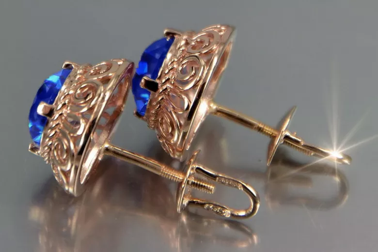 Ruso soviético rosa rosa 14k 585 pendientes de oro vec183 alejandrita rubí esmeralda zafiro ... Ruso soviético rosa rosa 14k 585 pendientes de oro vec183 alejandrita rubí esmeralda zafiro ...